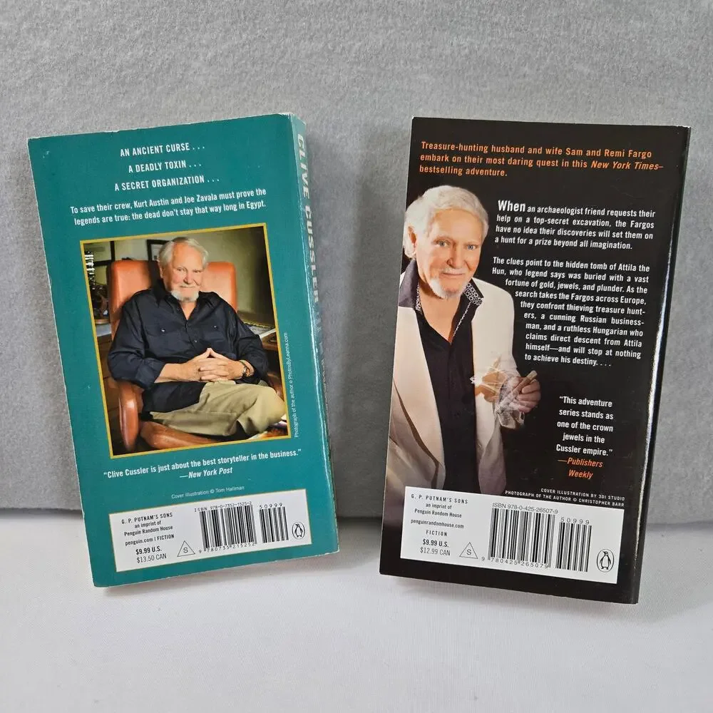 Clive Cussler Paperback Books - The Tombs and The Pharaoh's Secret